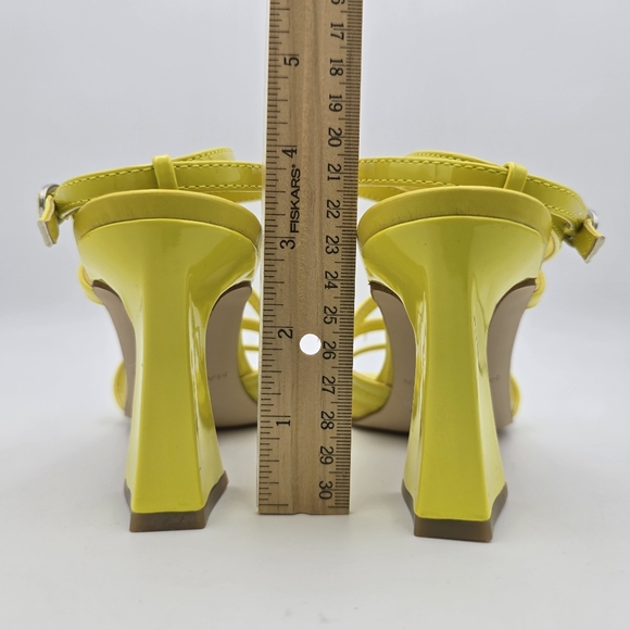 Marc Fisher Mahima Strappy Heeled Sandals, Greenish/Yellow, Women's 5M - Picture 7 of 15